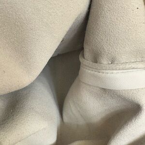 White genuine leather bootleg pants Express Design Studio